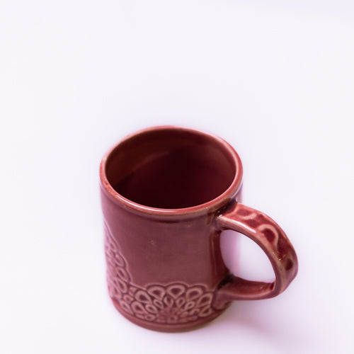 Cherry Red Flower Ceramic Mug