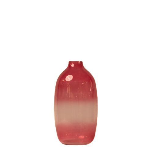 Wild Berry Pink Oval Glass Vase