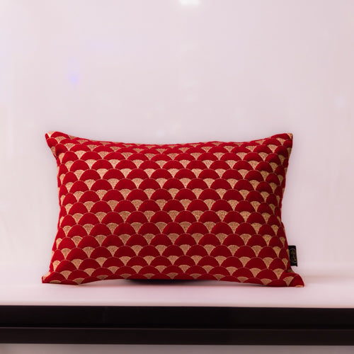 Red Embroidered Cushion Cover