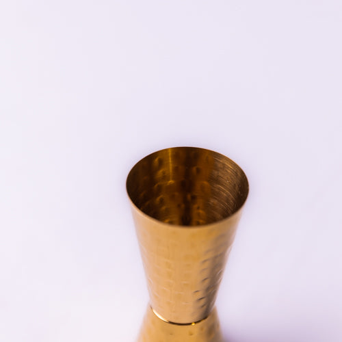 Gold Hammered Metal Jigger