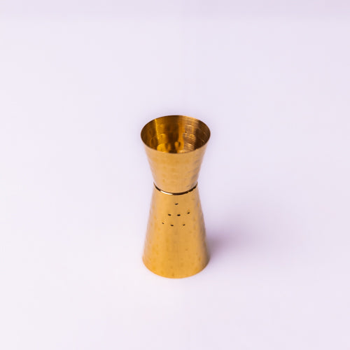 Gold Hammered Metal Jigger