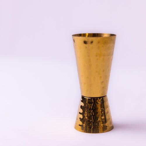 Gold Hammered Metal Jigger