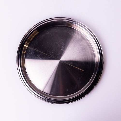 Chrome Round Metal Bar Tray