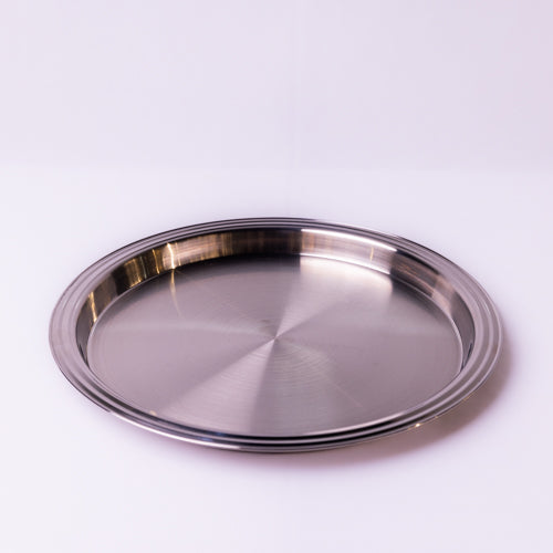 Chrome Round Metal Bar Tray