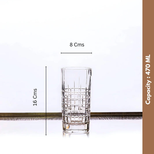 Set Of 6 Ricky Clear Whiskey Glasses Measurements