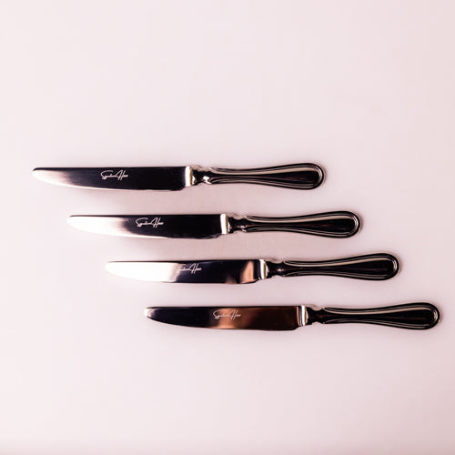 Set Of 4 Silver Atlas Dessert Knives