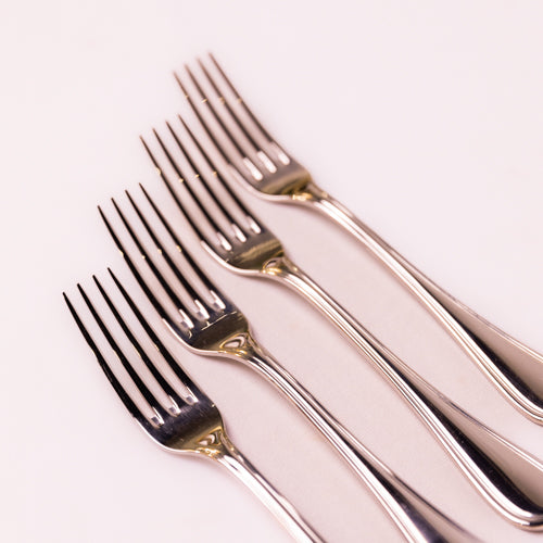 Set Of 4 Silver Atlas Dessert Forks