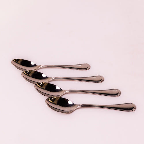 Set Of 4 Silver Atlas Dessert Spoons