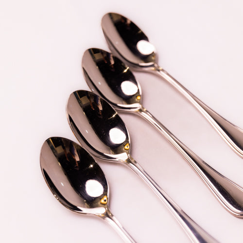 Set Of 4 Silver Atlas Dessert Spoons