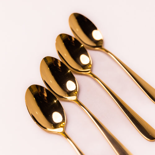 Set Of 4 Gold Hayward Table Spoons