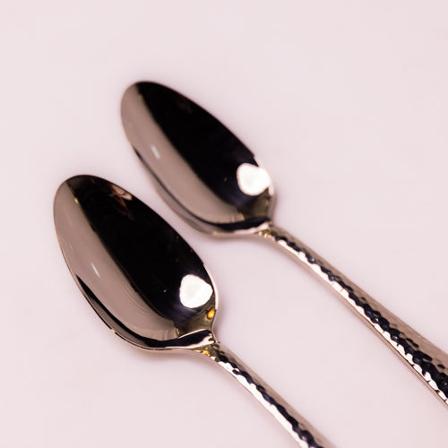 Set Of 2 Silver Smith Serving Spoons