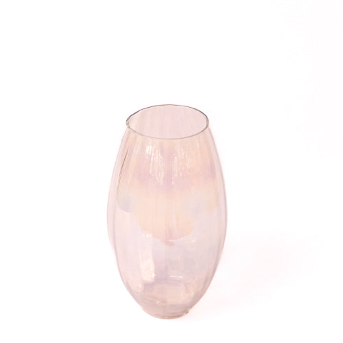 Clear Glass Oval Vase - Small