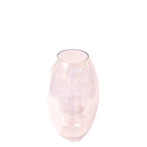 Clear Glass Oval Vase - Small