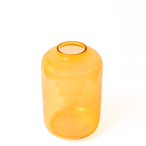 Golden Yellow Glass Vase