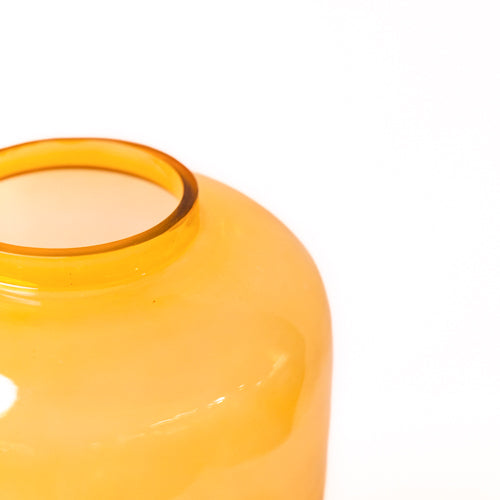 Golden Yellow Glass Vase