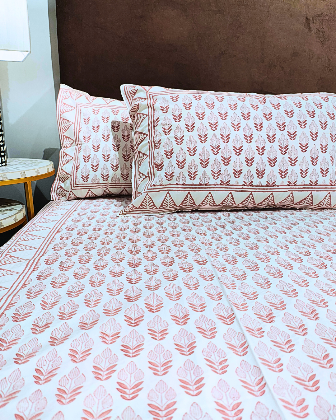 Tribal Block Printed King Size Bedsheet