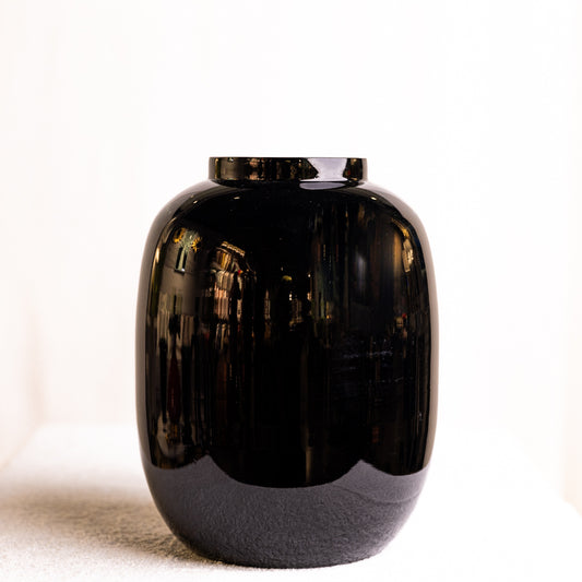 Black Round Vase