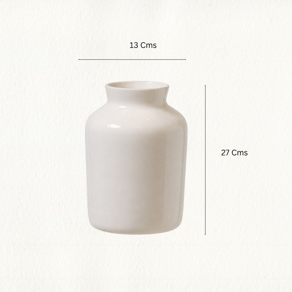 White Pillar Vase