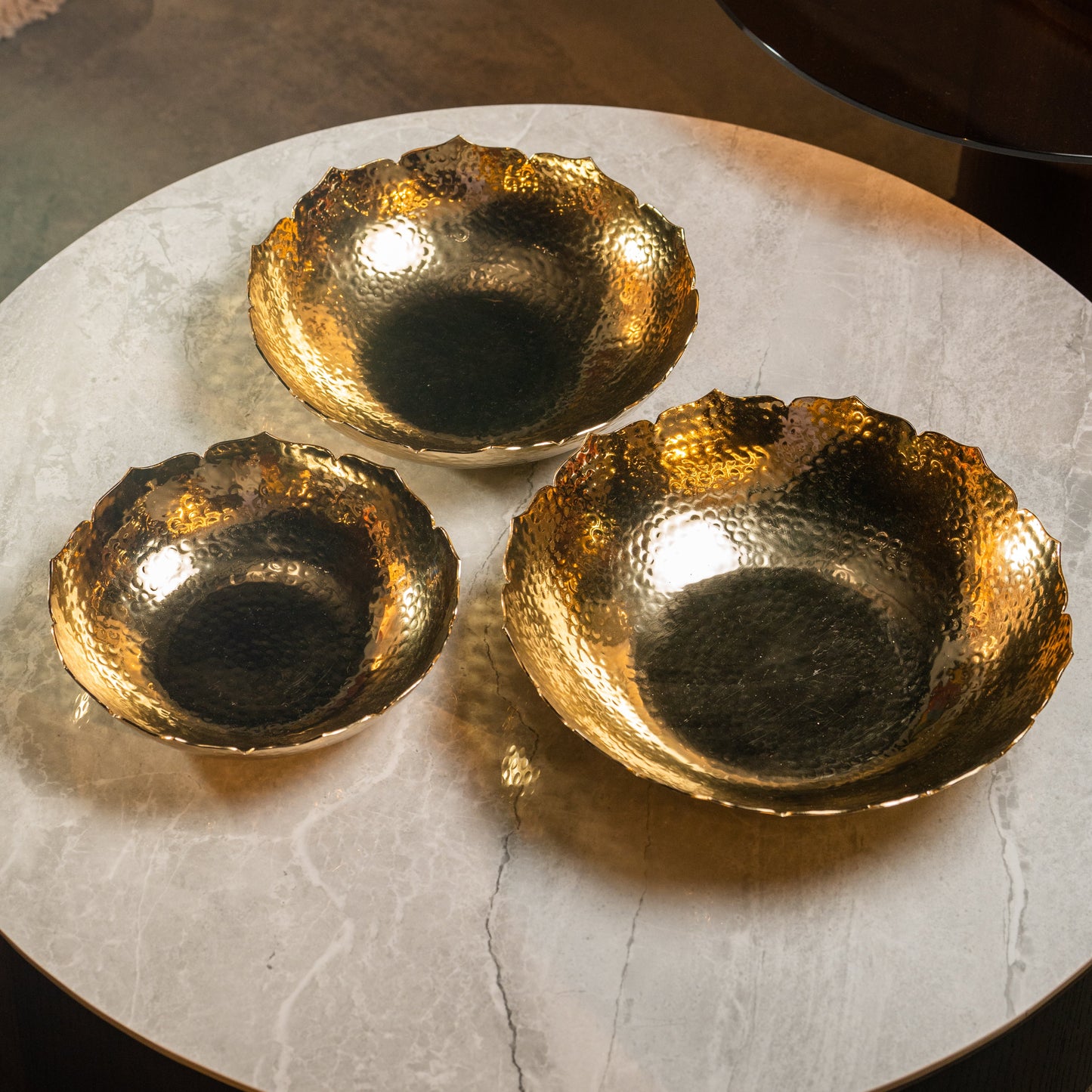 Gold Decorative Lotus Bowl