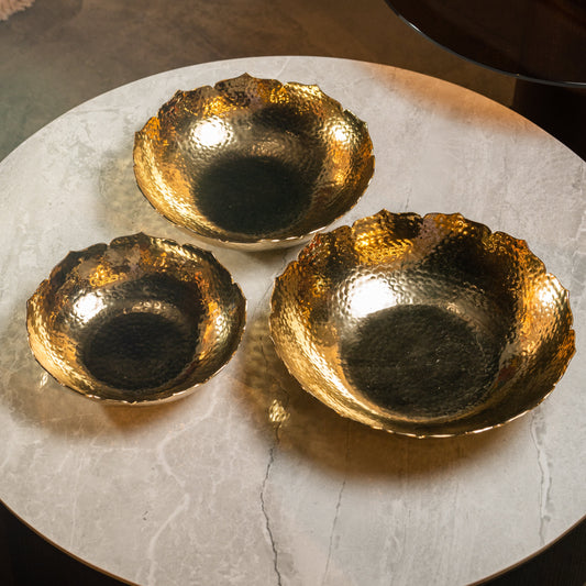 Gold Decorative Lotus Bowl