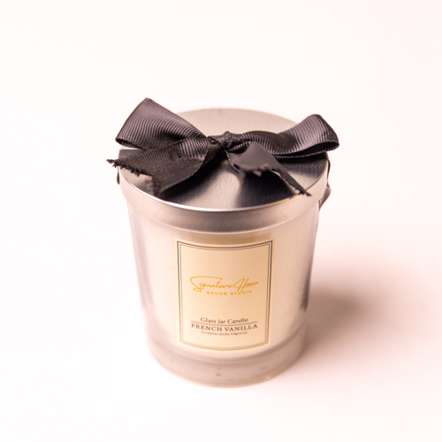 French Vanilla Scented Jar Candle