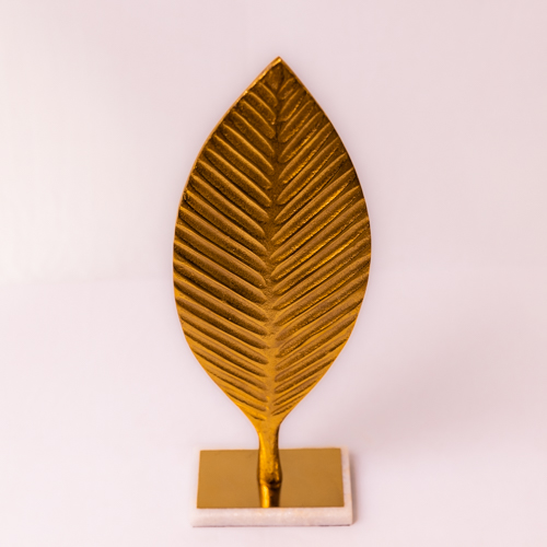 Gold Decorative Leaf Stand