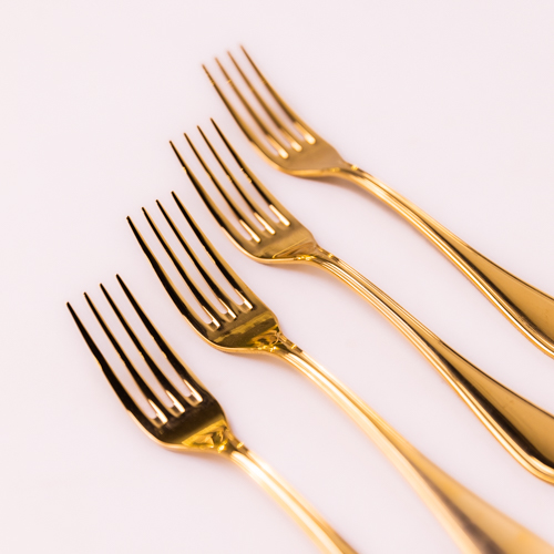 Set Of 4 Gold Atlas Table Forks