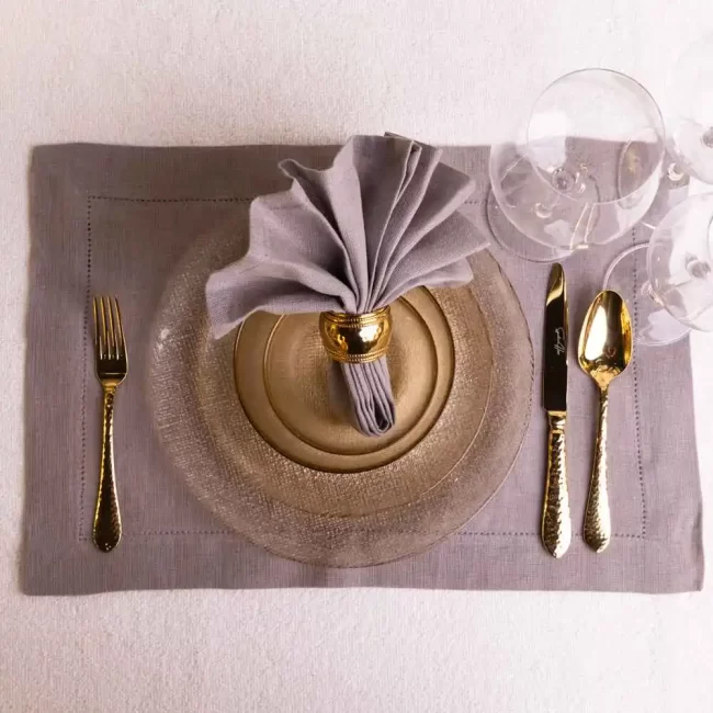 Grey Linen Table Napkins